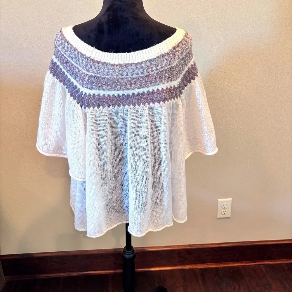 Free People Lock Lomand Sweater Top,Medium,Semi-Sheer Festival Gypsy Boho Hippie
